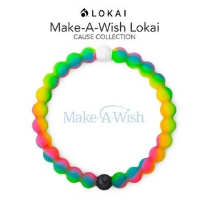 Lokai Bracelet "Make-A-Wish Cause" Multi Neon Rainbow Color